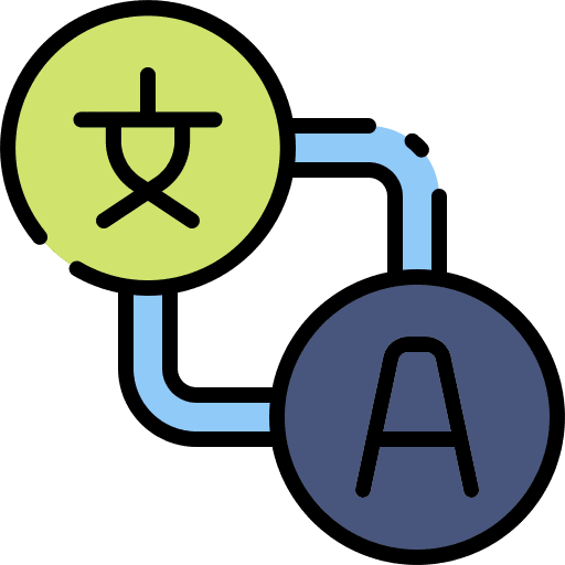 Translation dialogue chat bubble languages icon Translation dialogue chat bubble languages icon