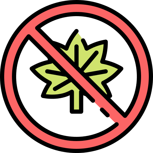 No drugs cannabis medicinal prohibition icon No drugs cannabis medicinal prohibition icon