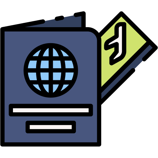 Visa travel visa document icon Visa travel visa document icon