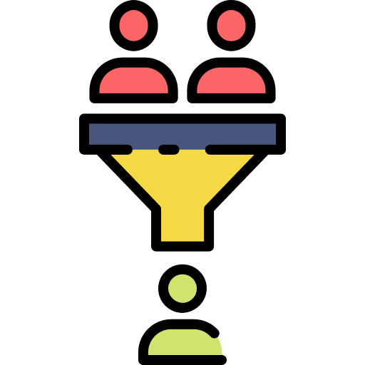 Conversion filter funnel recruitment icon Conversion filter funnel recruitment icon