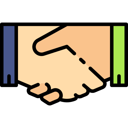 Partnership hands business hand shake icon