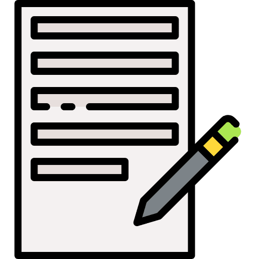 Write paper contract business icon Write paper contract business icon