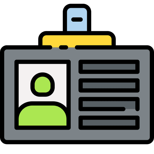 Id card business and finance name id card icon Id card business and finance name id card icon