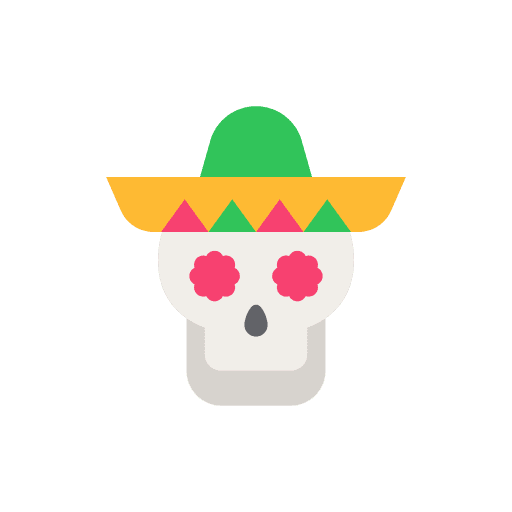 Dia de muertos hat avatar costume icon