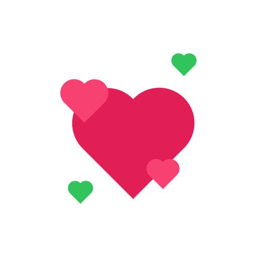 Heart like peace shapes icon