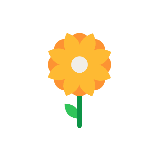 Marigold plant botanic nature icon