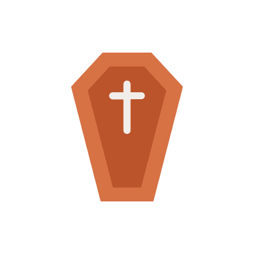 Coffin tomb funeral wooden icon Coffin tomb funeral wooden icon