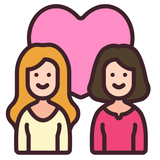 Couple people lesbian woman icon