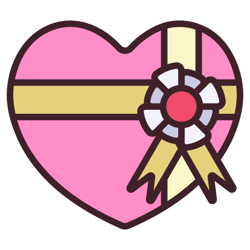 Gift birthday and party shape love and romance icon Gift birthday and party shape love and romance icon