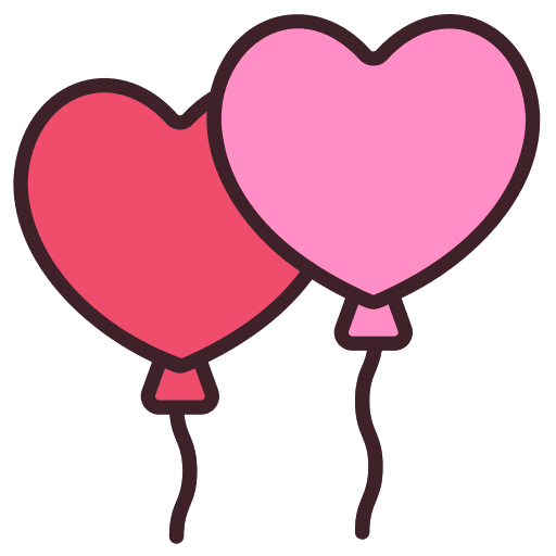 Heart balloon heart balloon heart anniversary icon