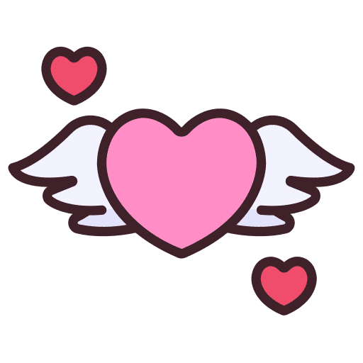 Heart wings angel love and romance valentines day icon Heart wings angel love and romance valentines day icon