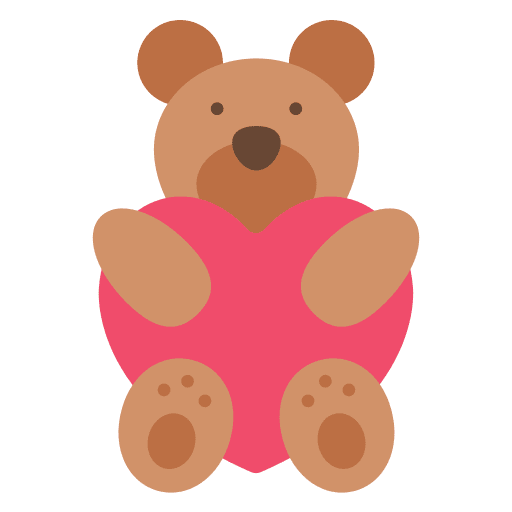 Bear toy teddy bear doll heart icon