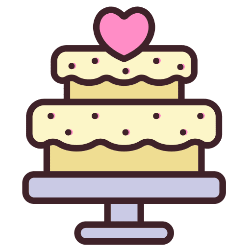 Cake dessert baked heart icon Cake dessert baked heart icon