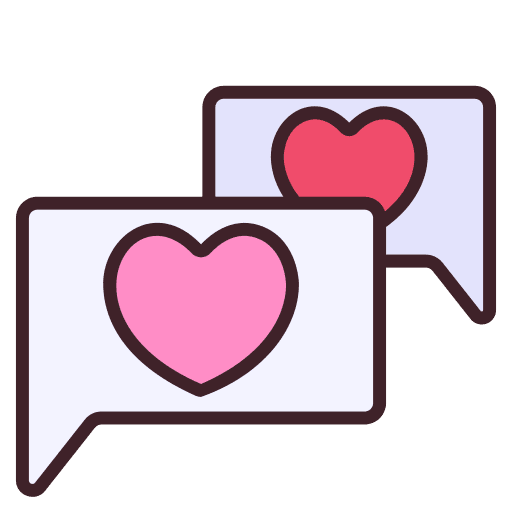 Chat chat box like love and romance icon Chat chat box like love and romance icon