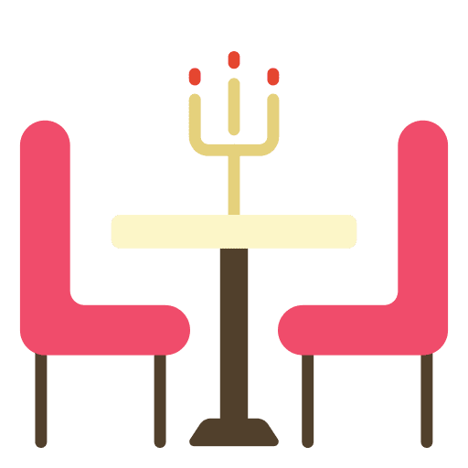 Dinner date chair dinner icon Dinner date chair dinner icon