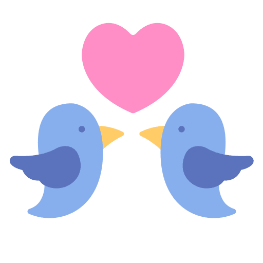 Fidelity fidelity heart love birds icon