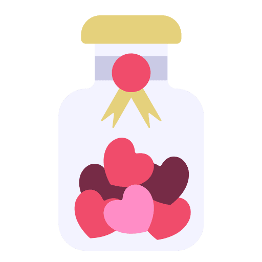 Jar love and romance collection valentines day icon