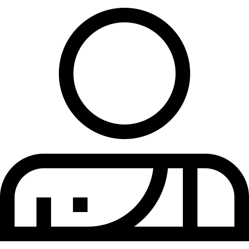 Buddhist profile pilgrim people icon