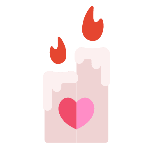 Candle love and romance valentines day heart icon Candle love and romance valentines day heart icon
