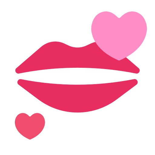 Kiss girly icons heart valentines day icon Kiss girly icons heart valentines day icon