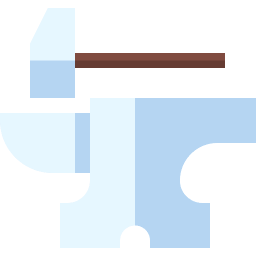Anvil improvement metal construction and tools icon