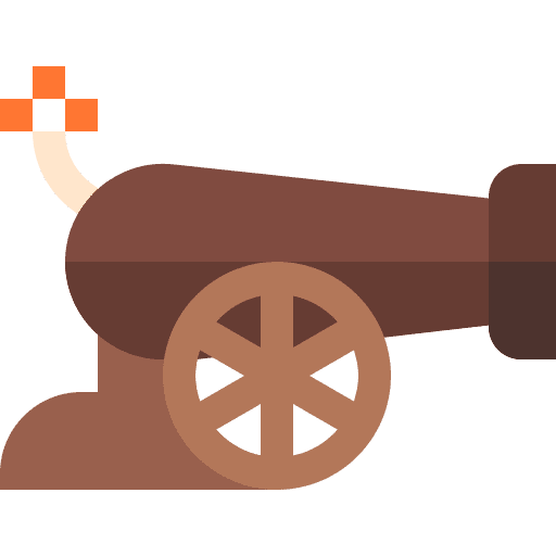 Cannon explosion weapon explosive icon Cannon explosion weapon explosive icon