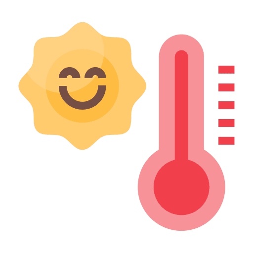 Hot temperature thermometer warmth temperature icon