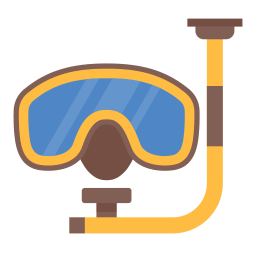 Snorkling snorkel summer dive icon