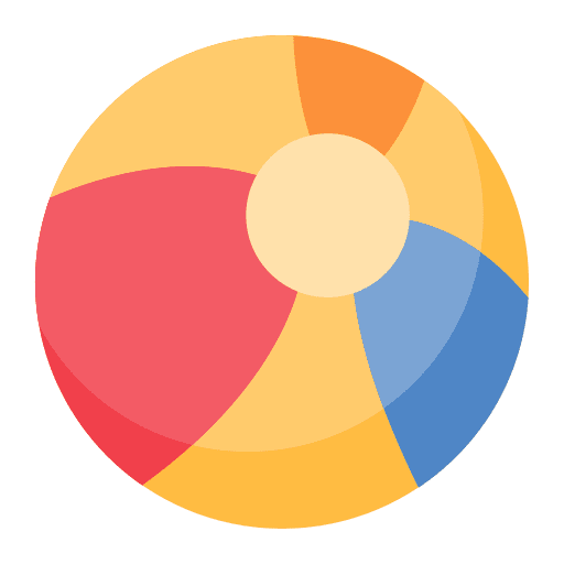 Beach ball kid and baby summer beach ball icon