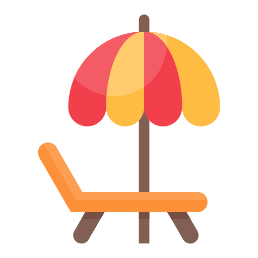 Beach chair sunbathing vacation furniture and household icon Beach chair sunbathing vacation furniture and household icon