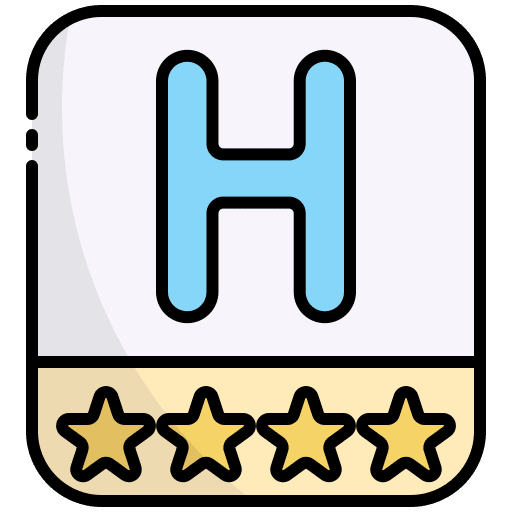 Hotel sign rest hostel vacations icon