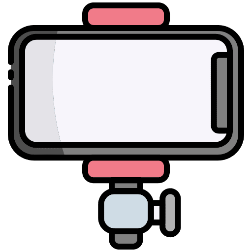 Selfie stick smartphone travel summer icon
