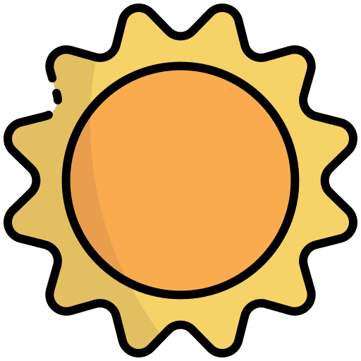 Sun meteorology weather summertime icon