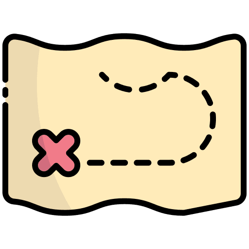 Treasure map destination cross maps and location icon