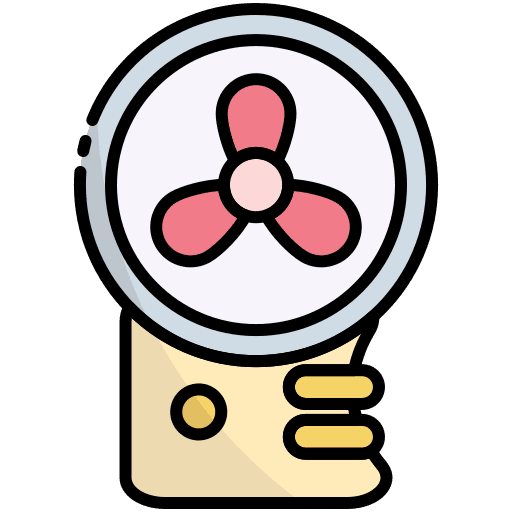 Fan electronics heat summer icon