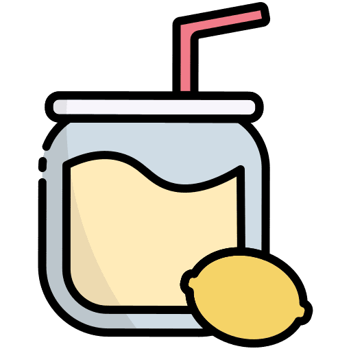 Lemon juice straw food and restaurant summer icon