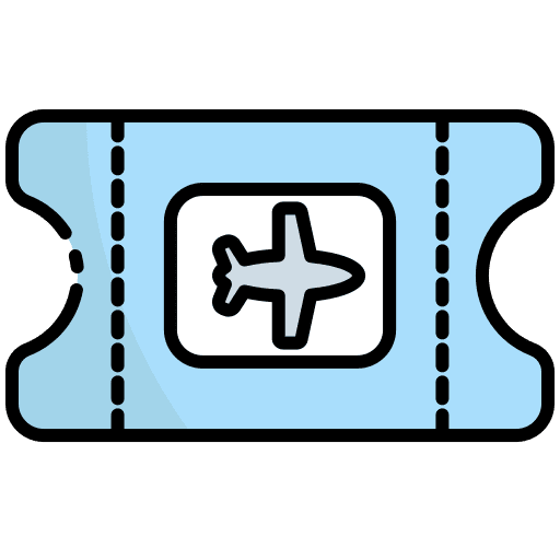 Plane ticket vacations airplane ticket summer icon