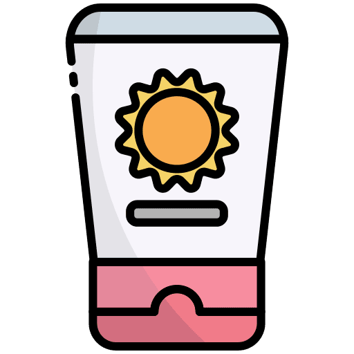 Sunscreen summer sunbathing beauty icon