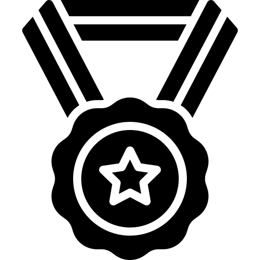 Award certification quality star icon Award certification quality star icon