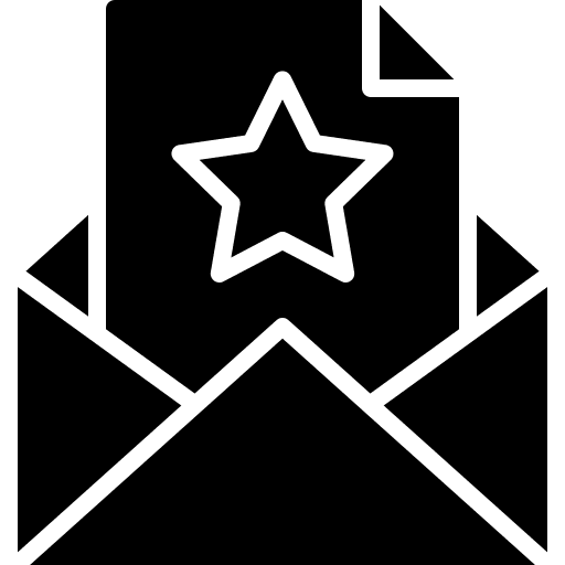 Email star marketing feedback icon Email star marketing feedback icon