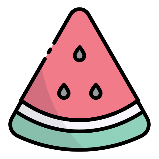 Watermelon organic food and restaurant vegan icon