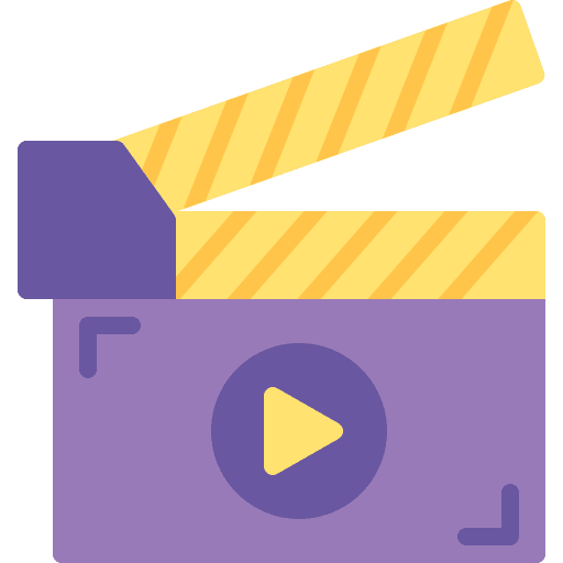 Clapperboard entertainment clapper video icon