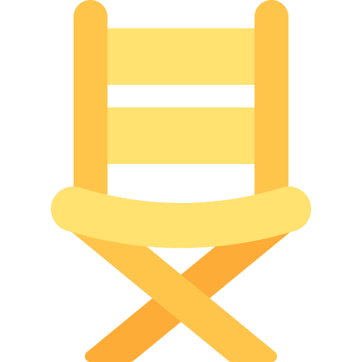 Director chair entertainment cinema movie icon Director chair entertainment cinema movie icon