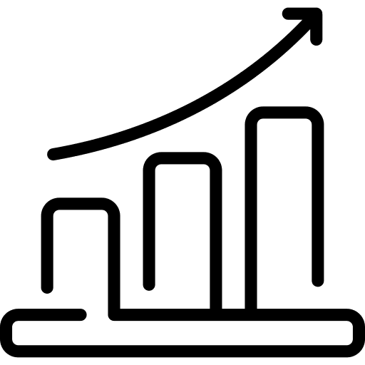 Grow up data visualization statistics icon