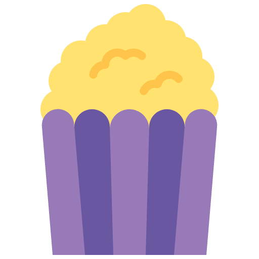 Popcorn snack entertainment food and restaurant icon Popcorn snack entertainment food and restaurant icon
