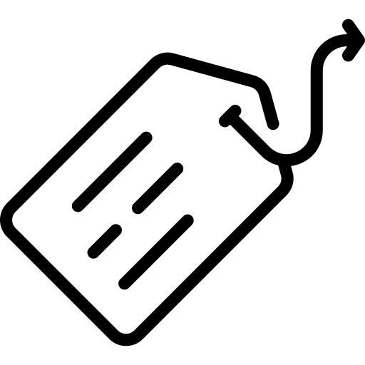 Tag note data infographic icon