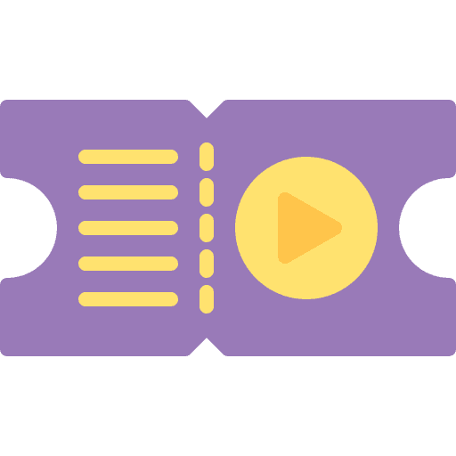 Ticket ticket entertainment play icon Ticket ticket entertainment play icon