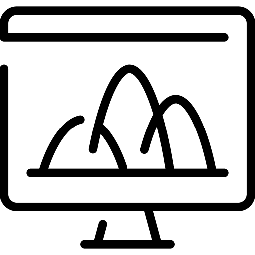 Computer diagram computer analytics icon Computer diagram computer analytics icon