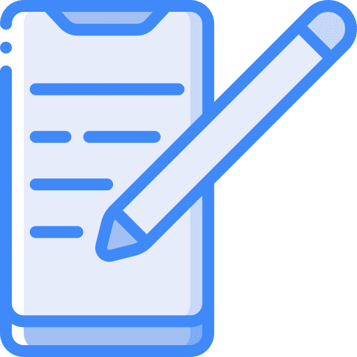 Smartphone stylus write technology icon