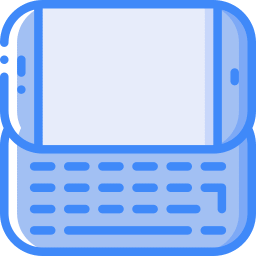 Keyboard display smartphone push up icon